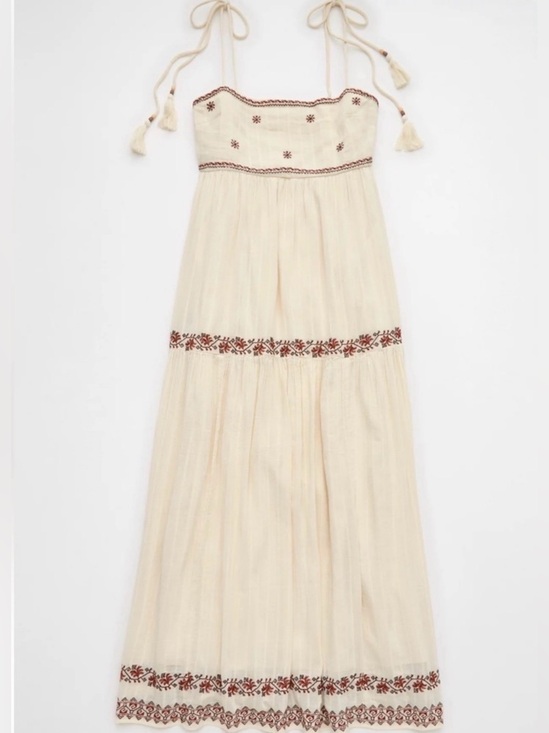 American Eagle Outfitters Dresses & Skirts - American Eagle Boho Sleeveless Maxi Dress with Embroidery Size Large